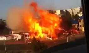 کارگر عاشق‌پیشه پمپ بنزین را به آتش کشید/ ویدئو