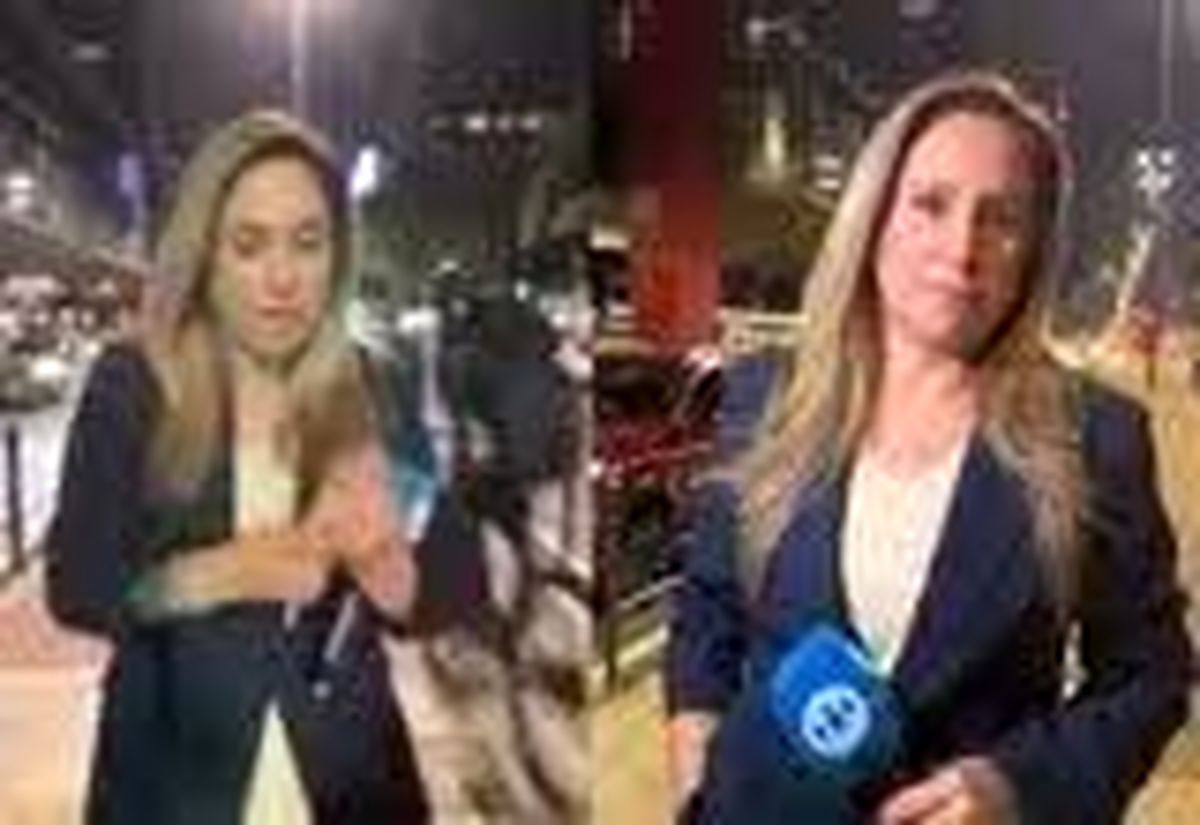 سرقت نافرجام موبایل خانم خبرنگار در حین آمادهسازی گزارش زنده/ ویدئو
