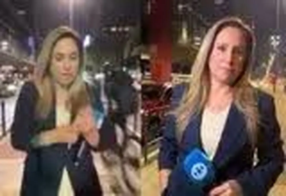 سرقت نافرجام موبایل خانم خبرنگار در حین آماده‌سازی گزارش زنده/ ویدئو 