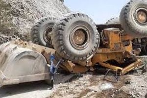 مرگ راننده لودر در معدن سنگ روستای کروس بالا