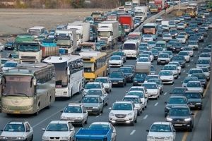 ترافیک سنگین در آزادراه تهران - شمال