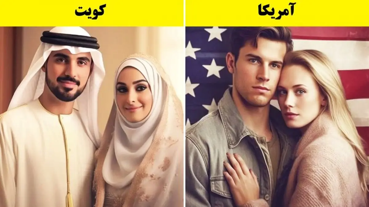 هوش مصنوعی زیباترین زوج ها در هر کشور را ترسیم کرد

