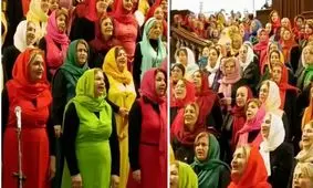  آواز خوانی گروهی از  زنان تهرانی در ایران مال/ ویدئو