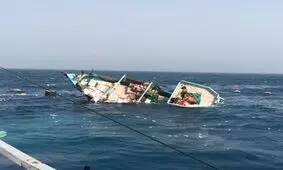 غرق شدن لنج صیادی در انزلی/ ویدئو