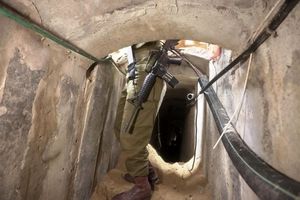کشف بزرگترین تونل حماس در نزدیکی غزه توسط ارتش اسرائیل 
