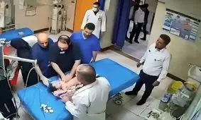 نجات معجزه‌آسای کودک یکساله در بیمارستان بهارلو تهران/ ویدئو