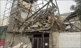 ریزش ساختمان ۳ طبقه در شهرقدس