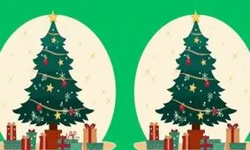 تست بینایی/ 3 تفاوت بین این درختان کریسمس را در کمتر از 8 ثانیه تشخیص دهید؟