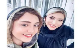 نرگس محمدی و فریبا نادری بازیگران سینما در کنار آبشار نیاگارا