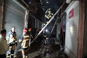 آتش سوزی بازار قزوین تلفات نداشت

