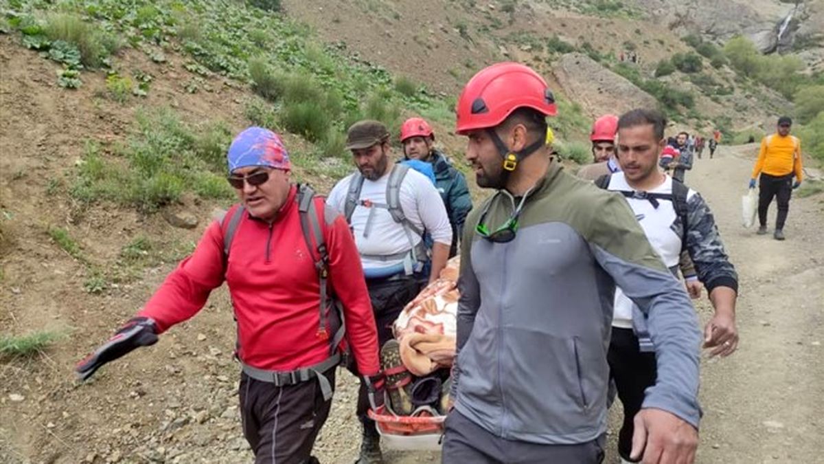 سقوط مرگبار یک نفر از کوه در کرمان