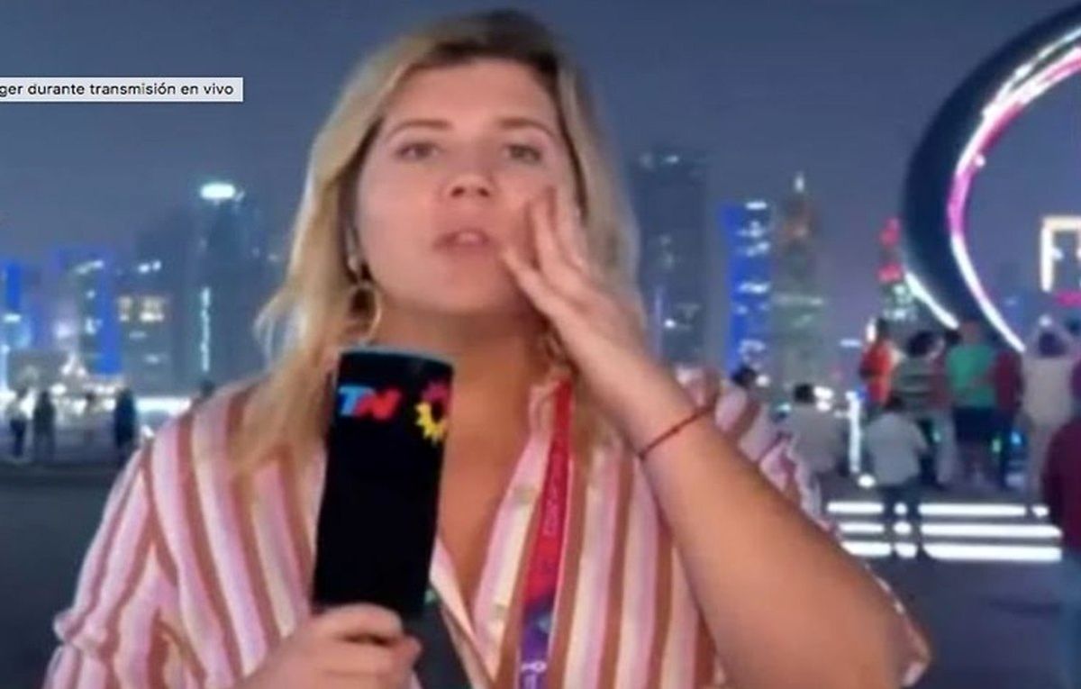 دزدی از روزنامه نگار آرژانتینی در جریان اجرای زنده در قطر