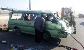 ۱۷ مجروح در پی تصادف در حومه مشهد