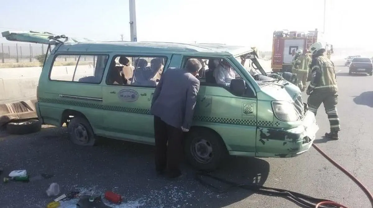 ۱۷ مجروح در پی تصادف در حومه مشهد