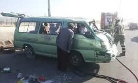 ۱۷ مجروح در پی تصادف در حومه مشهد