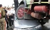 تصادف مرگبار کامیون و پژو در زنجان