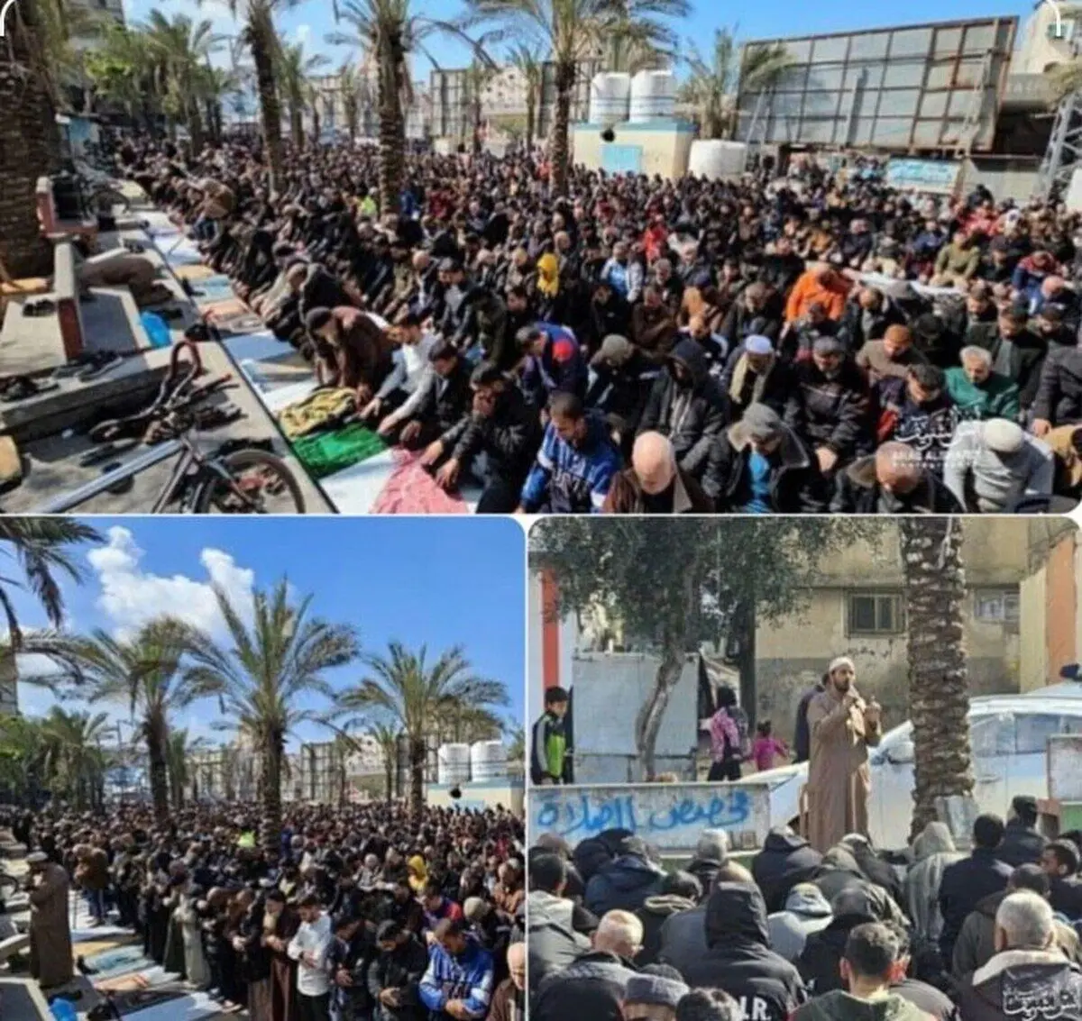  برگزاری نماز جمعه در شمال غزه پس از ۱۲۶ روز/ ویدئو
