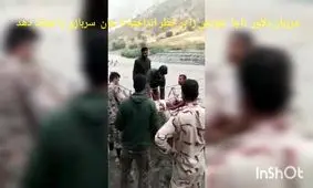 لحظه اقدام فداکارانه فرمانده پاسگاه مرزبانی برای نجات یک سرباز گرفتار در سیل/ ویدئو