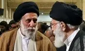 بوسه حجت‌الاسلام سید هادی خامنه‌ای، برادر رهبر شهید انقلاب بر تابوت ایشان/ ویدئو

