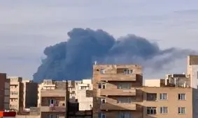  آتش‌سوزی مهیب در سردخانه در حال احداث جاده اردبیل-مغان/ ویدئو