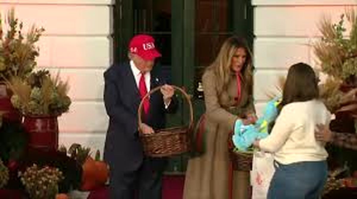 بازگشت پرسرعت ترامپ برای جشن هالووین در کاخ سفید/ ویدیو