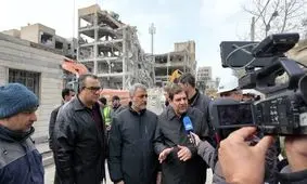 بازدید میدانی مخبر از مناطق آسیب‌دیده در پی جنایت تروریستی آمریکا
