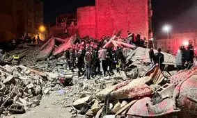 جان باختن ۱۹ شهروند مغربی در اثر ریزش ساختمان