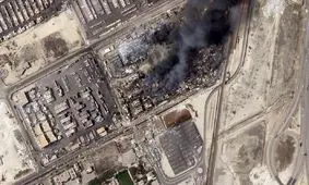 ویدئوی سی ان ان از بندر شهید رجایی بعد از انفجار و حریق
