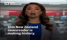 اولین گوینده خبر با صورت  خالکوبی شده/ ویدئو