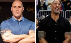 جنجال بر سر رنگ پوست مجسمه مومی دواین جانسون