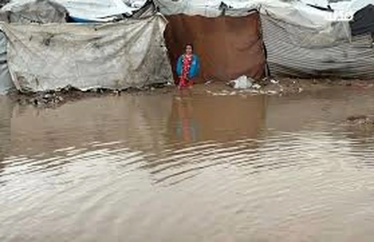 غرق شدن چادر آوارگان در غزه/ ویدئو