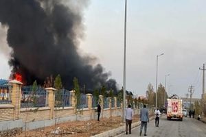 واژگونی و آتش گرفتن تانکر سوخت در ورودی تبریز/ ویدئو