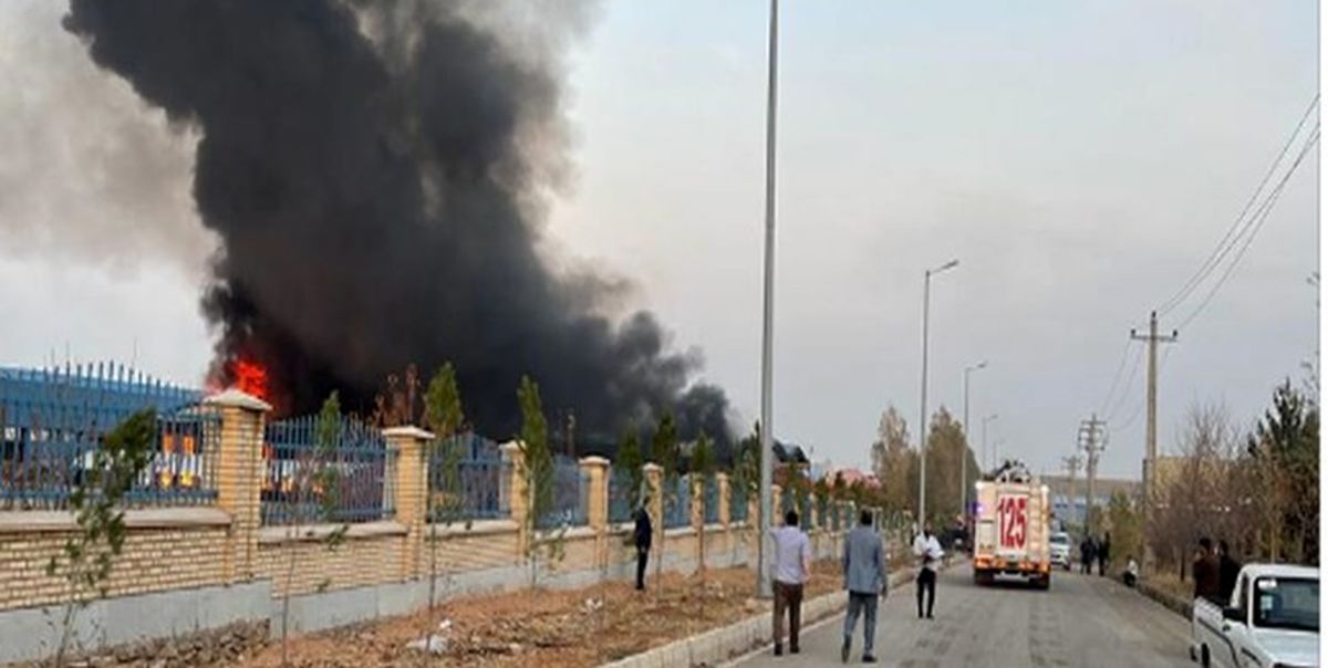 واژگونی و آتش گرفتن تانکر سوخت در ورودی تبریز/ ویدئو