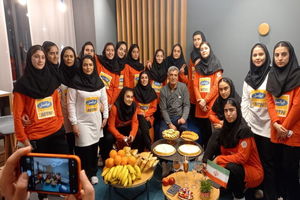 لحظه تحویل سال دختران هندبال ایران در قزاقستان