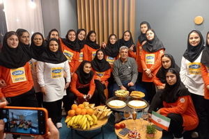 لحظه تحویل سال دختران هندبال ایران در قزاقستان