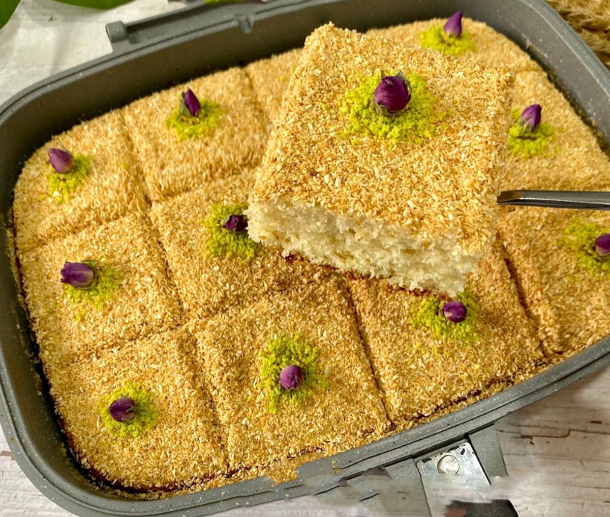 طرز تهیه کیک شنی بدون فر
