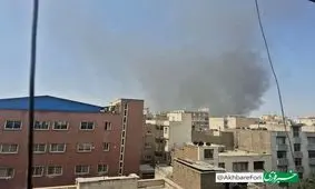 آتش‌سوزی فروشگاه کفش خیابان دماوند/ حضور ۵ ایستگاه آتش‌نشانی در محل