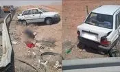 فوت سرنشینان عقب یک خودروی پراید به علت نبستن کمربند ایمنی