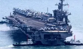 ناو هواپیمابر «کارل وینسون» آمریکا از خاورمیانه خارج می شود

