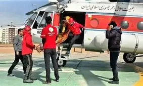 نجات کوهنورد سقوط کرده در ارتفاعات شیرپلای تهران توسط امدادگران هلال احمر