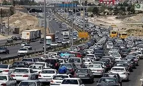 ترافیک سنگین در برخی مقاطع آزادراه قزوین- کرج- تهران