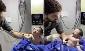 نوزاد تازه‌ متولد شده با یک حرکت بامزه پربازدید شد/ ویدئو
