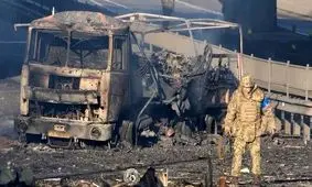 عکسی ماهواره‌ای از گور جمعی در شهر بوچا در اوکراین

