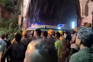 ریزش تونل در حال ساخت در شمال هند
