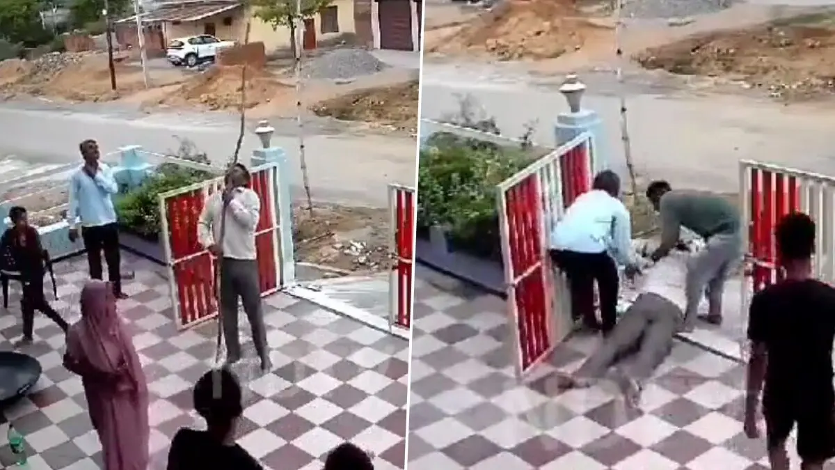 لحظه هولناک برق‌گرفتگی یک مرد جوان مقابل خانه‌اش/ ویدئو