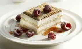 طرز تهیه کیک بستنی بیسکویتی