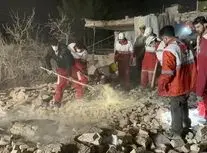 نجات گربه از زیر آوارِ بمبارانِ دشمن آمریکایی-صهیونی توسط امدادگران هلال‌احمر