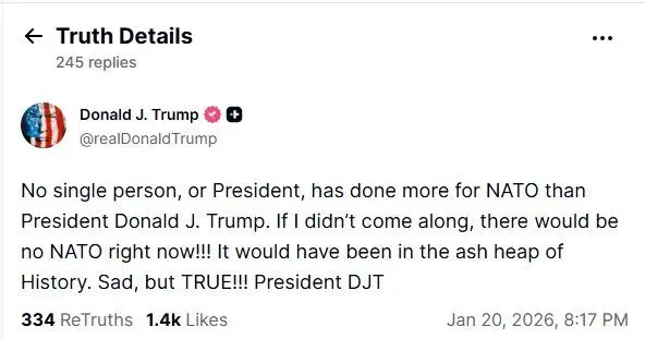 ترامپ: اگر من نبودم، ناتو اکنون در زباله‌دان تاریخ قرار داشت