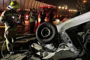 تصادف مرگبار در بزرگراه حکیم/ دو جوان فوت کردند/ ویدئو