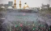 این پسر جوان با لباس حضرت مسیح در مراسم تشییع رهبر شهید حضور یافت/ عکس